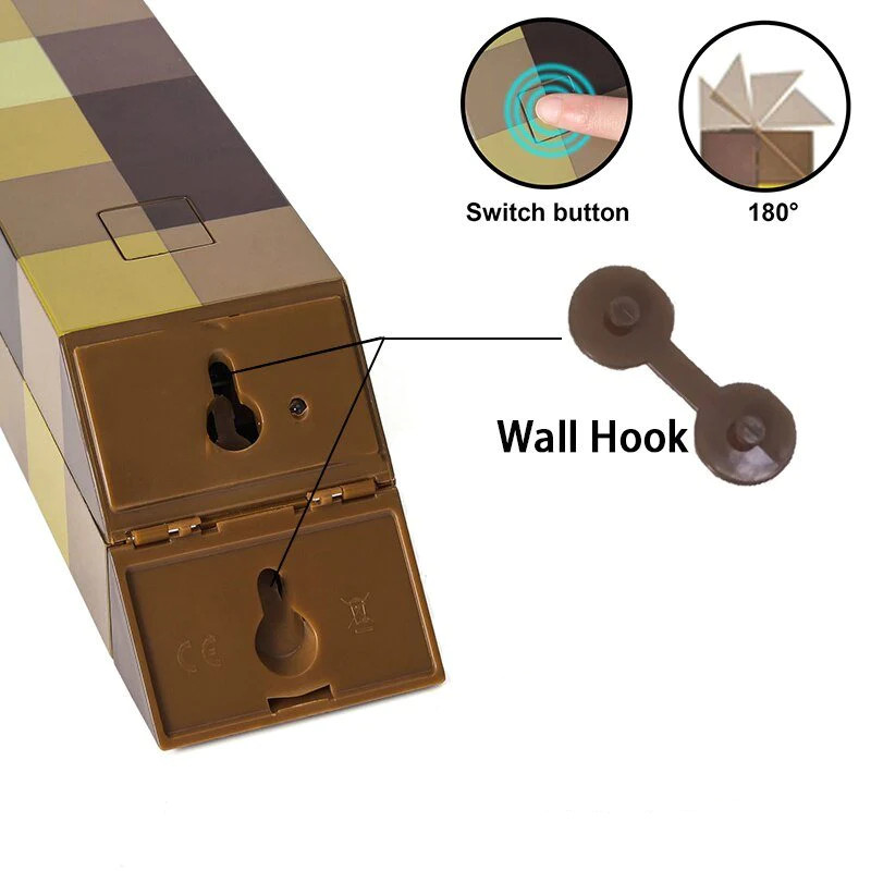 Minecraft lampa - pochodeň svítící 4 barvami