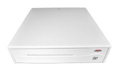 Pokladní zásuvka VIRTUOS C420C - RJ10P10C, jasně bílá, s kabelem, plastové držáky bankovek