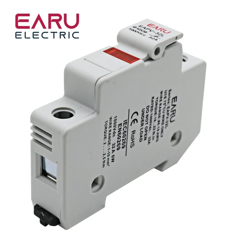 EARU 1P DIN pojistkový odpojovač PV DC 1000V 32A