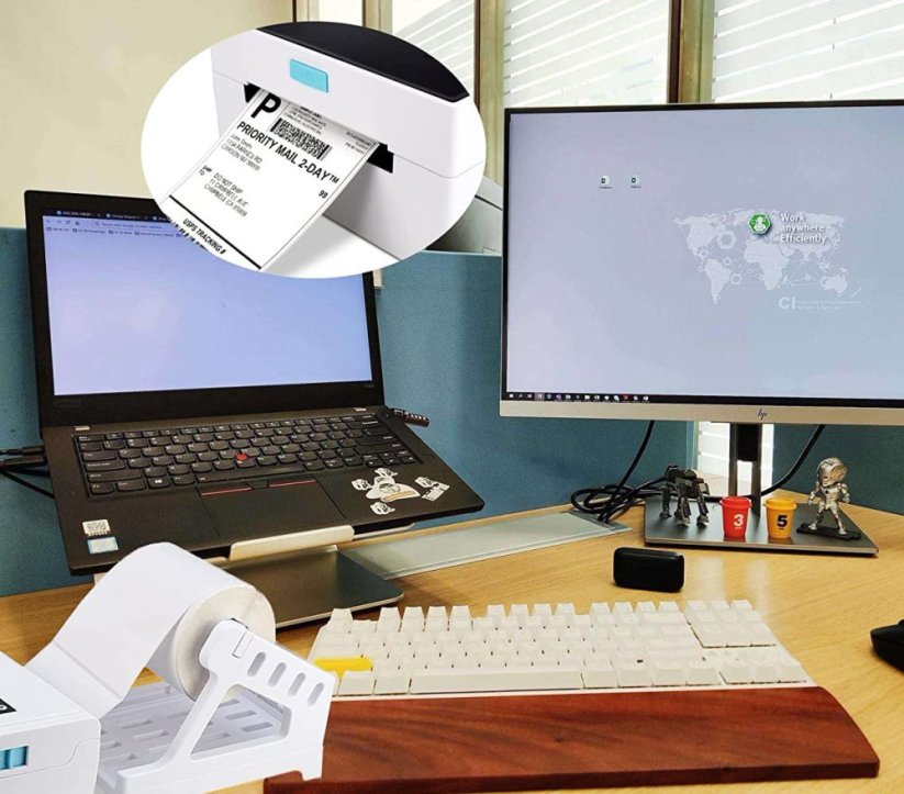 Stojan na etikety, světlý, pro role a skládané štítky, plast