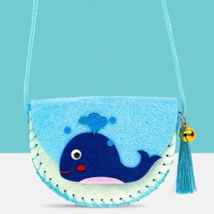 Velryba Crossbody plstěná taška DIY, řemeslná sada pro děti
