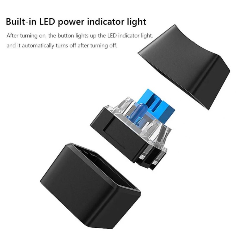 POWER BUTTON zapínací tlačítko externí pro stolní PC, barevné LED podsvícení