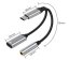 NIERBO 2v1 USB-C adaptér pro sluchátka 3.5mm jack a nabíječku USB-C