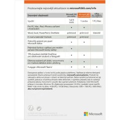 Microsoft 365 pro jednotlivce CZ (BOX), nová licence