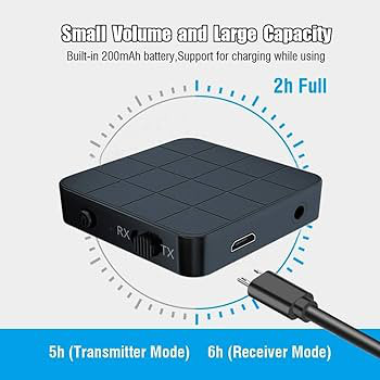 Bluetooth adaptér RX/TX, 3.5mm jack, Li-Po 200mAh