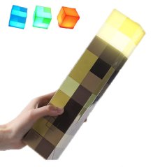 Minecraft lampa - pochodeň svítící 4 barvami