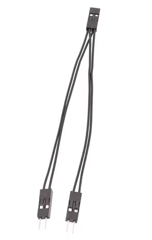 PC MB PIN kabel rozdvojka, 1x samice / 2x samec, 10cm