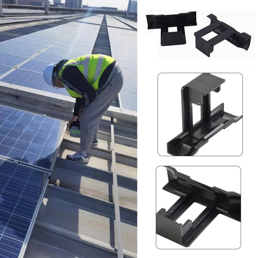 Klip pro odvod vody FV panelů 30mm, plast, černý