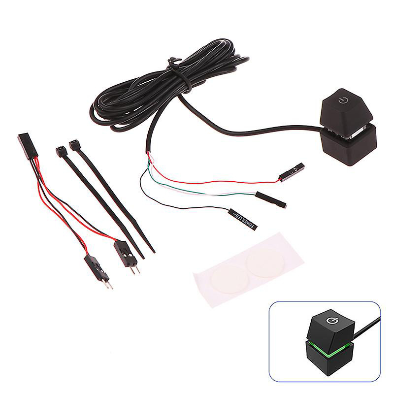 POWER BUTTON zapínací tlačítko externí pro stolní PC, barevné LED podsvícení