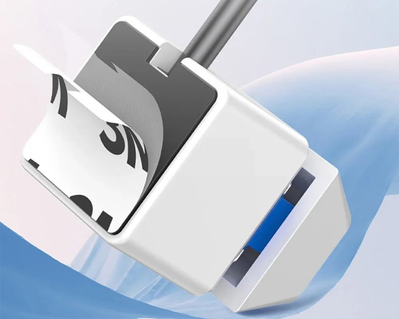 POWER BUTTON zapínací tlačítko externí pro stolní PC, barevné LED podsvícení, bílé