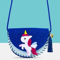 Jednorožec Crossbody plstěná taška DIY, řemeslná sada pro děti