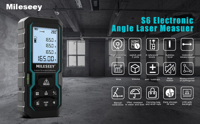 MILESEEY S6 laserový měřič vzdálenosti 40m