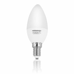 Whitenergy LED žárovka SMD2835 C37 E14 5W bílá mléčná studená - svíčka