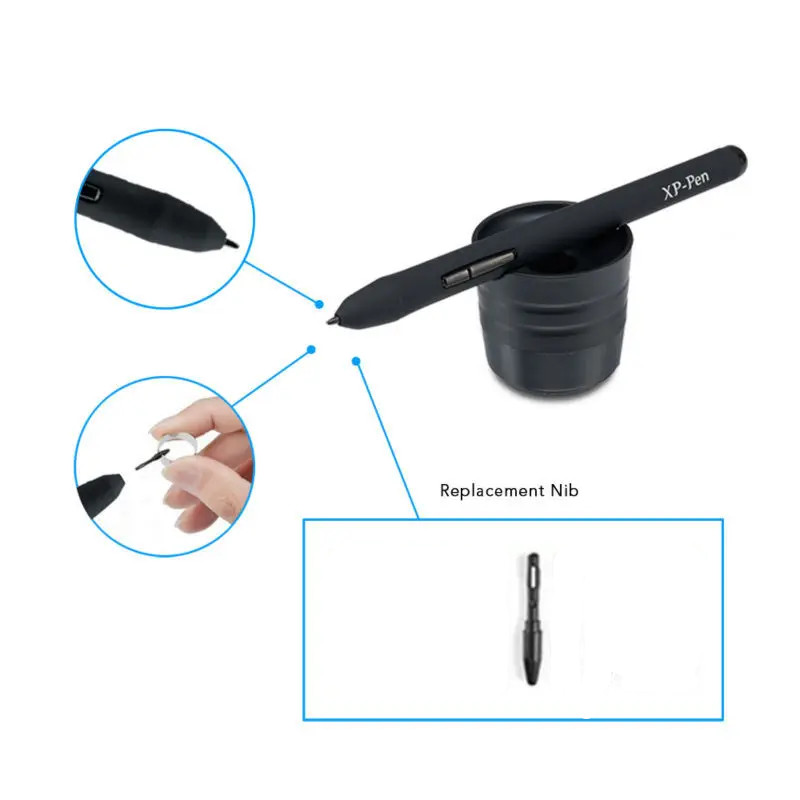 XP-PEN náhradní hrot pro pera P01, P03 a P05, černý / 1KS