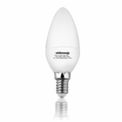 Whitenergy LED žárovka SMD2835 C30 E14 5W bílá mléčná teplá - svíčka
