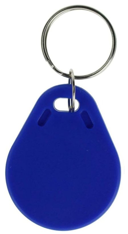 RFID ISO14443 MF přepisovatelný přívěsek na klíče 13.56MHz 1K S50, modrý
