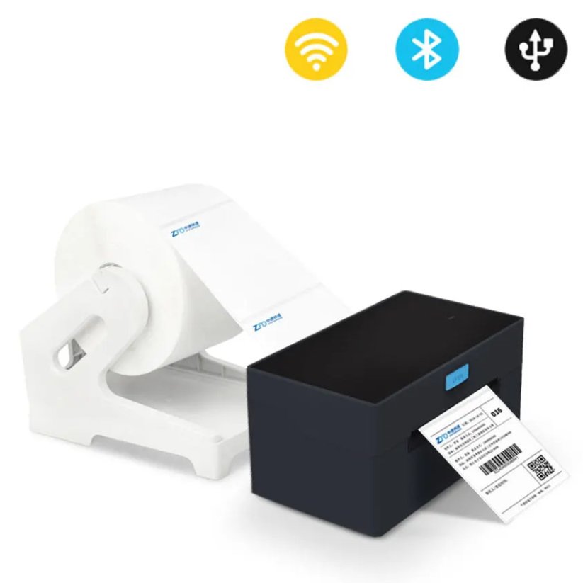 HZTZ Label Printer POS-9220, USB, WiFi, BT, termální tiskárna štítků se stojanem štítků