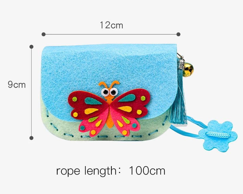 Sobík Crossbody plstěná taška DIY, řemeslná sada pro děti