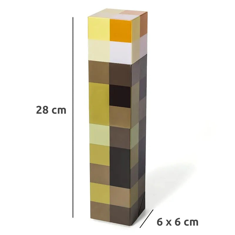 Minecraft lampa - pochodeň svítící 4 barvami