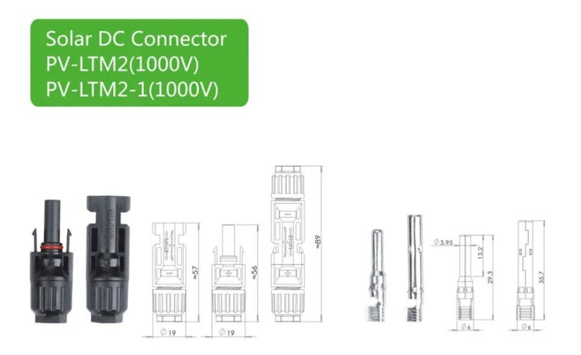 Solární PV konektor MC4 samec+samice 1000VDC 30A