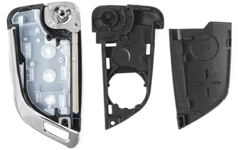 KEYYOU pouzdro klíče VW Škoda, flip, 3 tlačítka, modifikace 2