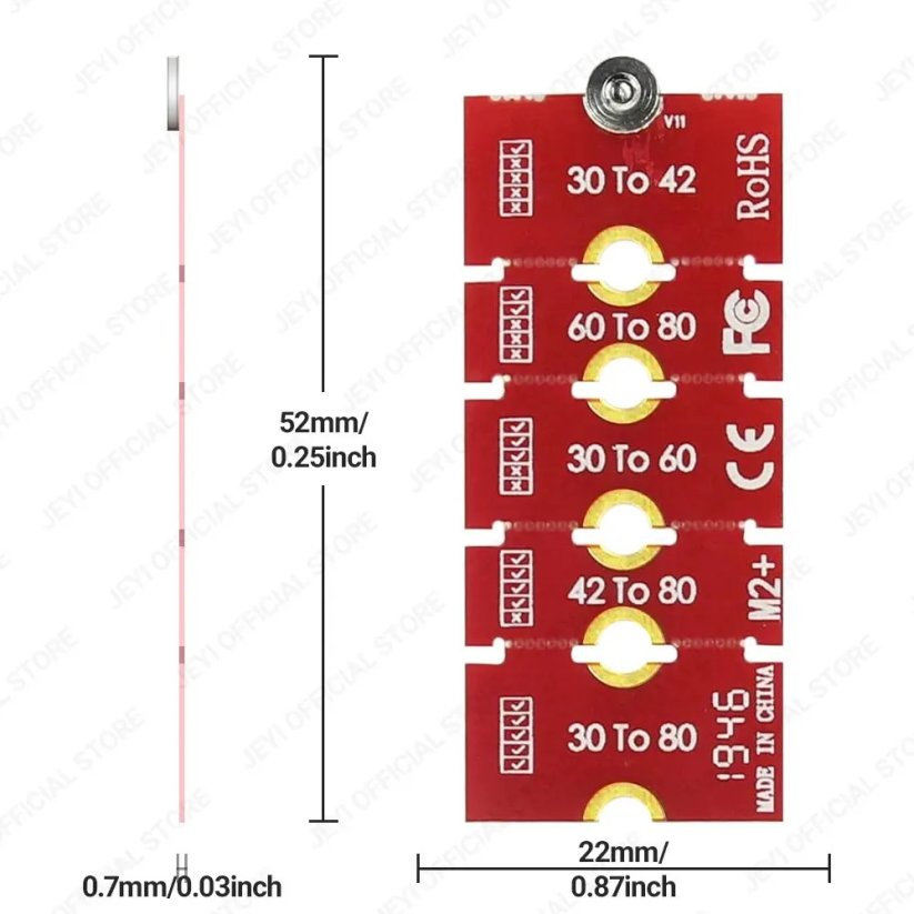 JEYI M.2 SSD NGFF NVMe adaptér rozšíření držáku