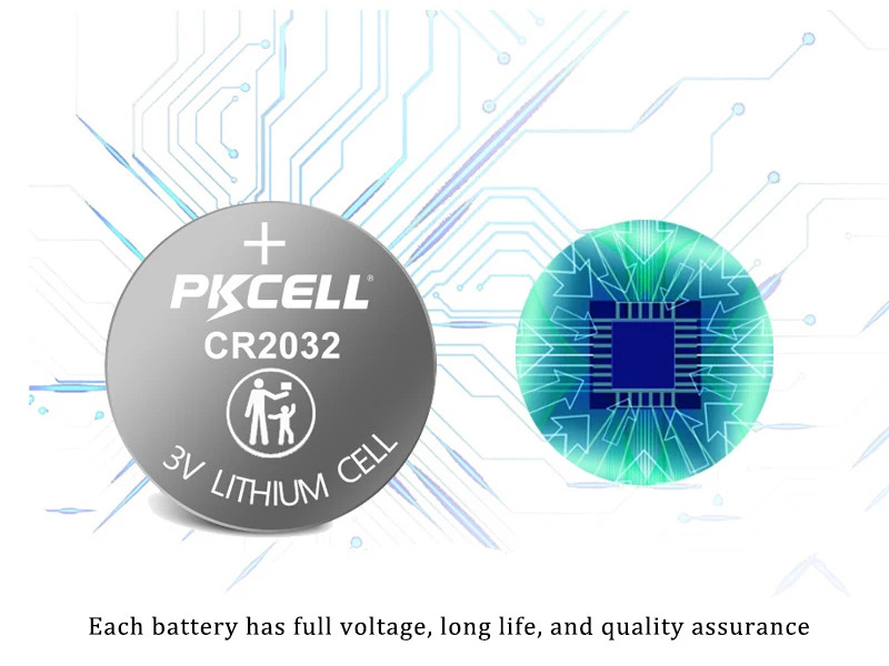 PKCELL CR2032 Lithium baterie, 3V, balení 2ks