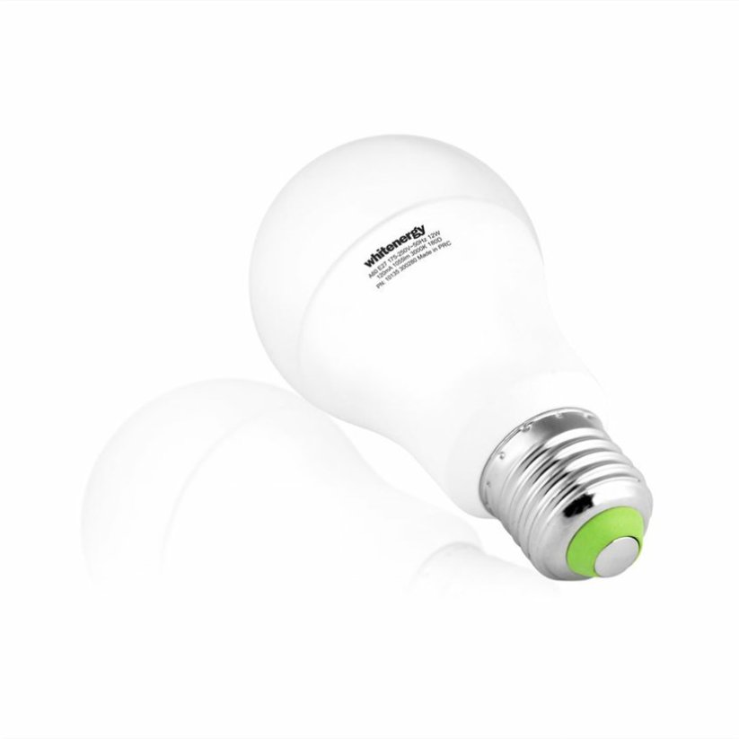 Whitenergy LED žárovka SMD2835 A60 E27 12W bílá mléčná teplá