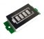 Indikátor kapacity lithium baterie, tvar baterie, 4 segmenty, 3-34V, 1S-8S, zelený