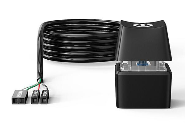 POWER BUTTON zapínací tlačítko externí pro stolní PC, barevné LED podsvícení