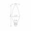 Whitenergy LED žárovka SMD2835 C37 E14 3W bílá mléčná teplá - svíčka