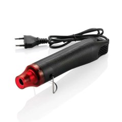 Mini horkovzdušná pistole, černá/červená, 200°C, 300W, 220V