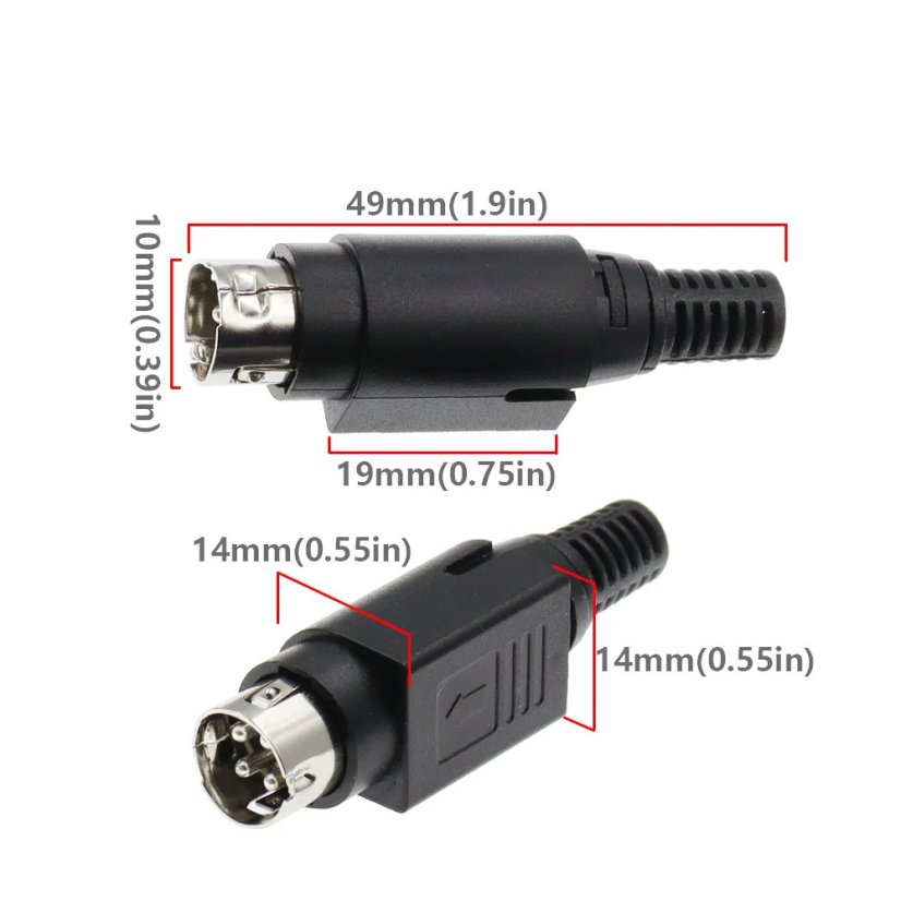DIN 4Pin Male DC Power konektor, 24V