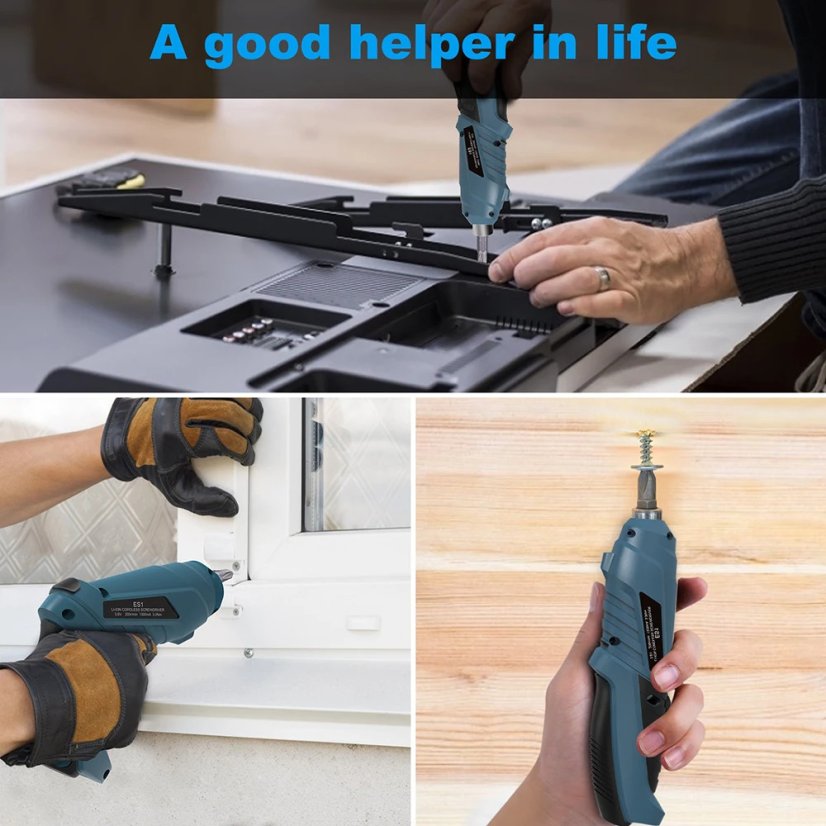 HANMATEK elektrický šroubovák, dobíjecí, sada s 10 bity