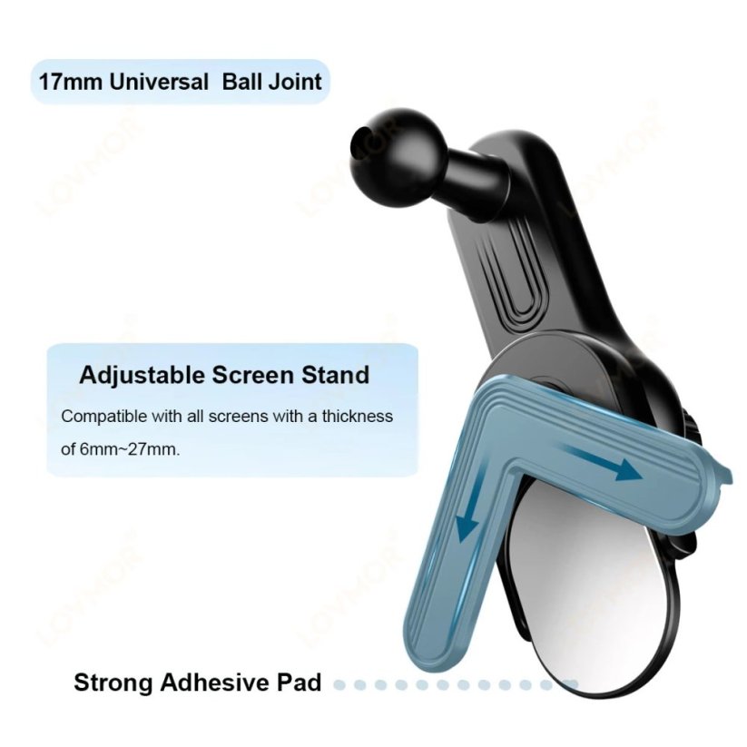 LOVMOR magnetický držák telefonu na displej, šedý