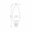 Whitenergy LED žárovka SMD2835 C37 E14 3W bílá mléčná studená - svíčka