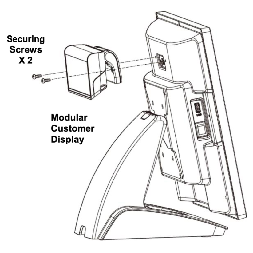 TYSSO VFD zákaznický displej pro POS-1000 (SEMI-POS-1000-VFD-R-B-P)