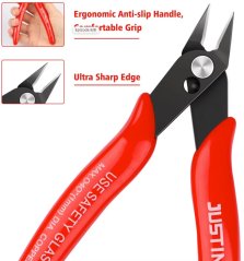 Elektro mini štípací kleště, červené, 130 mm