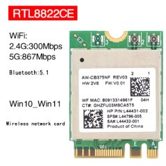 RTL8822CE NGFF M2 2.4/5G WiFi dvoupásmová gigabitová vestavěná bezdrátová síťová karta