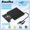 AMMTOO Externí DVD jednotka USB A/USB C 2.0/3.0, přenosná