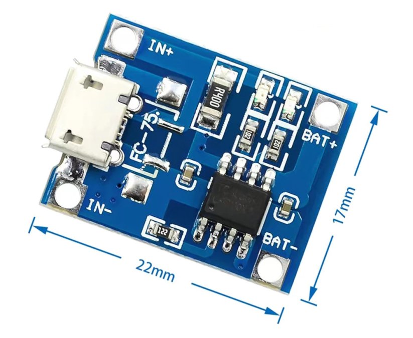 Micro USB 5V 1A 18650 TP4056 modul nabíjení lithiových baterií