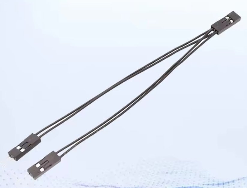 PC MB PIN kabel rozdvojka, 1x samice / 2x samec, 10cm