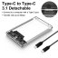 Pouzdro na 2.5" HDD SSD SATA, USB 3.1 Typ C, transparentní