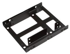 Sada rámeček pro 2x 2.5" HDD/SSD na 3.5" pozice, montážní sada s datovými a napájecími kabely SATA