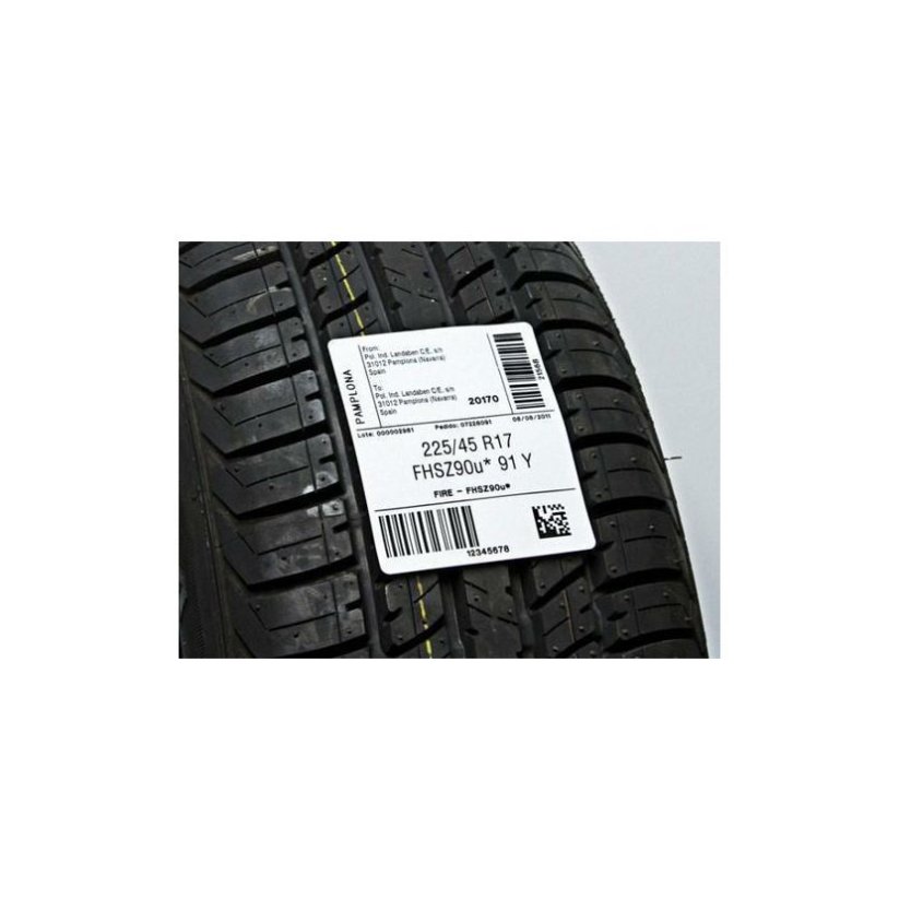 TYRE PLUS etikety 100 x 150 mm, TS79, kotouč, dutinka 40mm, 500ks (etikety na pneumatiky)