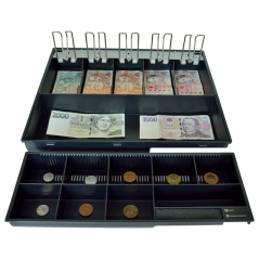 Plastový pořadač na peníze pro VIRTUOS C425 - kovové držáky bankovek