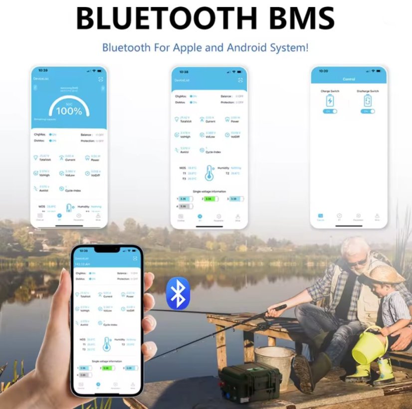 LFP12100-JG LiFePO4 outdoor baterie 12V 100Ah 1280Wh s Bluetooth BMS
