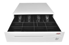 Pokladní zásuvka VIRTUOS C420C - RJ10P10C, jasně bílá, s kabelem, plastové držáky bankovek