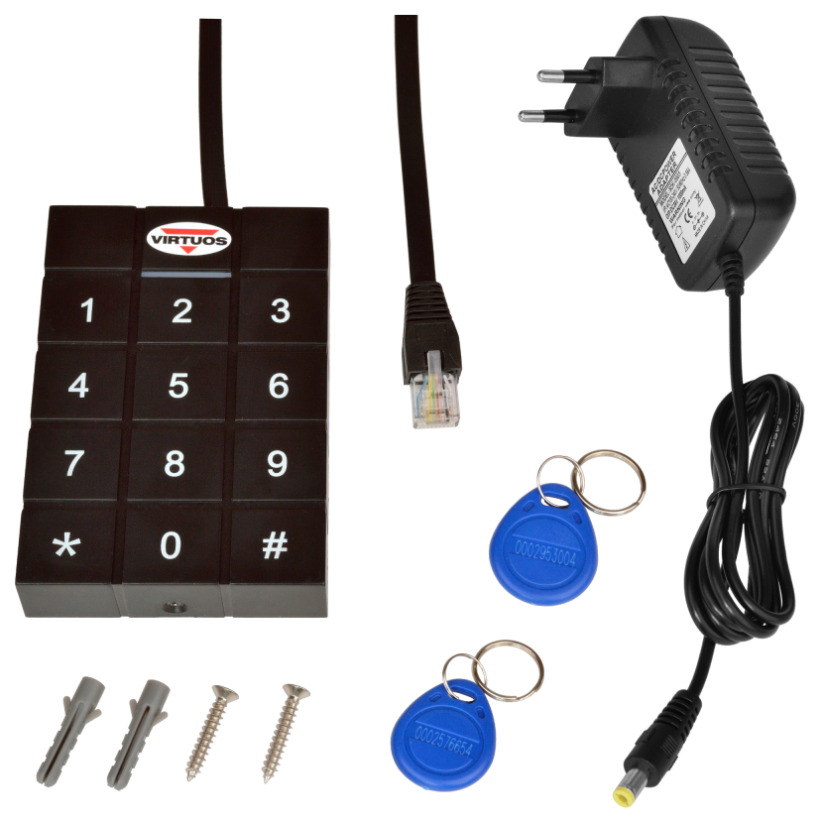 VIRTUOS RFID 125 kHz adaptér s klávesnicí pro pokladní zásuvky 24V