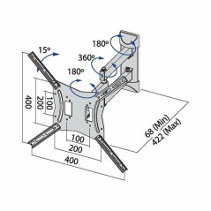 TB TV wall mount TB-254 up to 56", 30kg max VESA 400x400